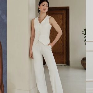 Sophie Grace White Button-Front Vest